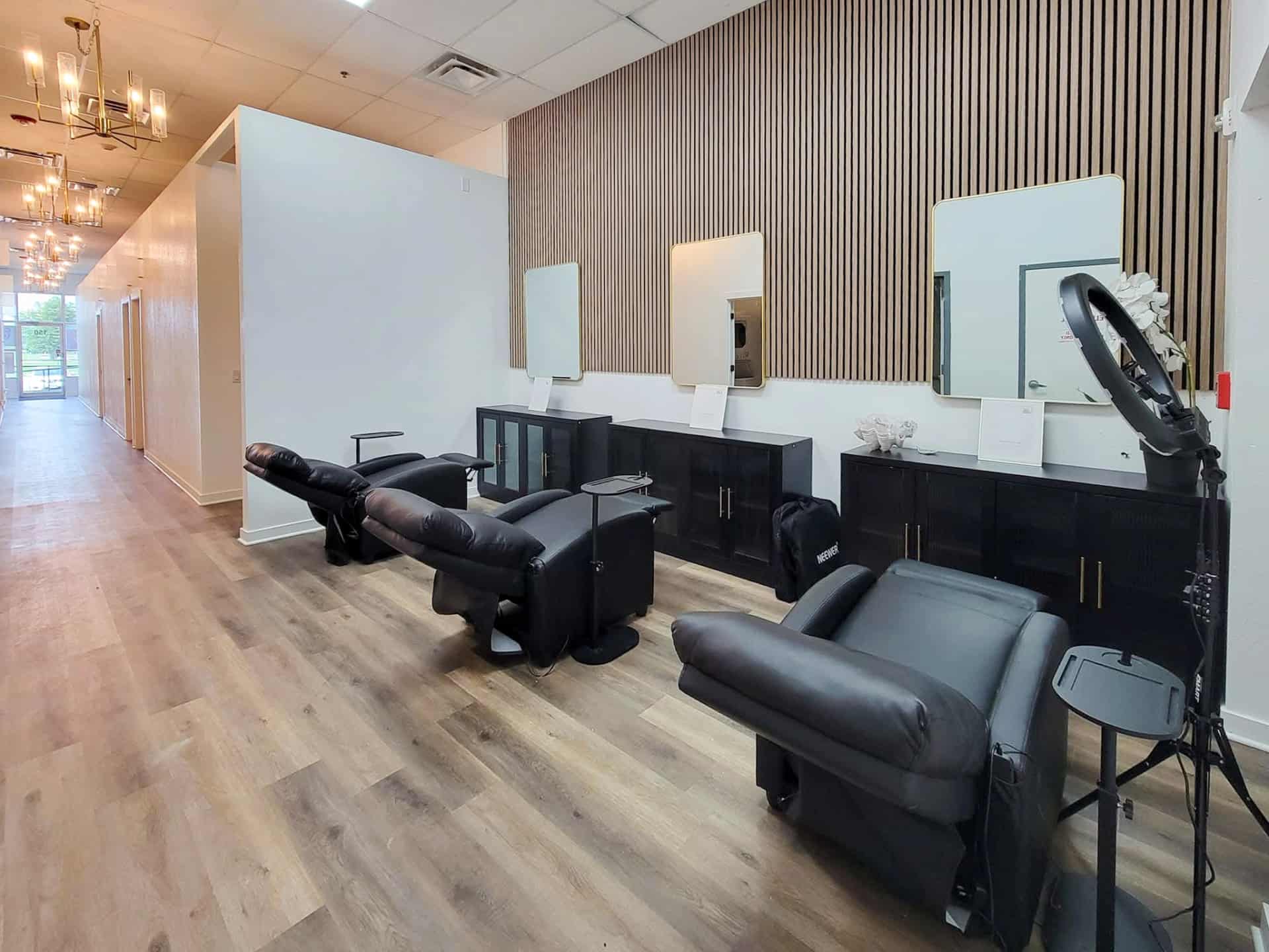 Waukee location - reclining salon chairs